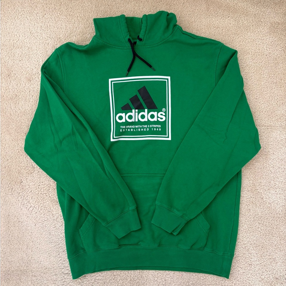 ADIDAS GREEN SWEATSHIRT HOODIE THE BRAND WITH THE 3 STRIPES XL ST. PATRICKS DAY